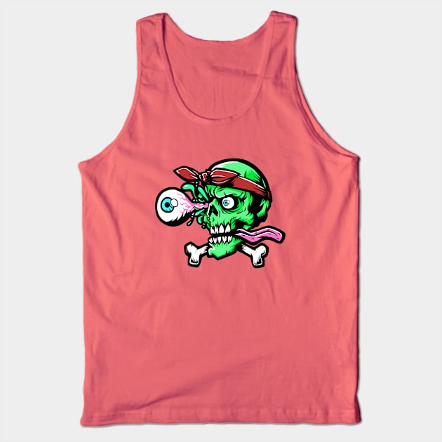 Cartoon Zombie Gangster Tank Top by SLAG_Creative